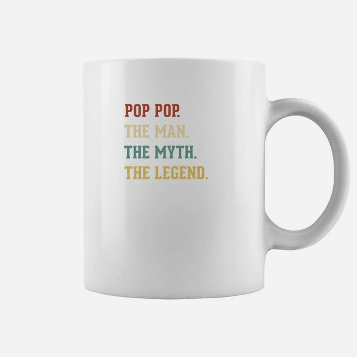 Fathers Day Shirt The Man Myth Legend Pop Pop Papa Gift Coffee Mug