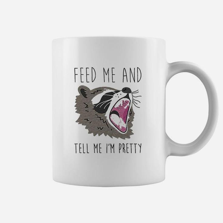 Feed Me And Tell Me Im Pretty Raccoon Athletic Coffee Mug