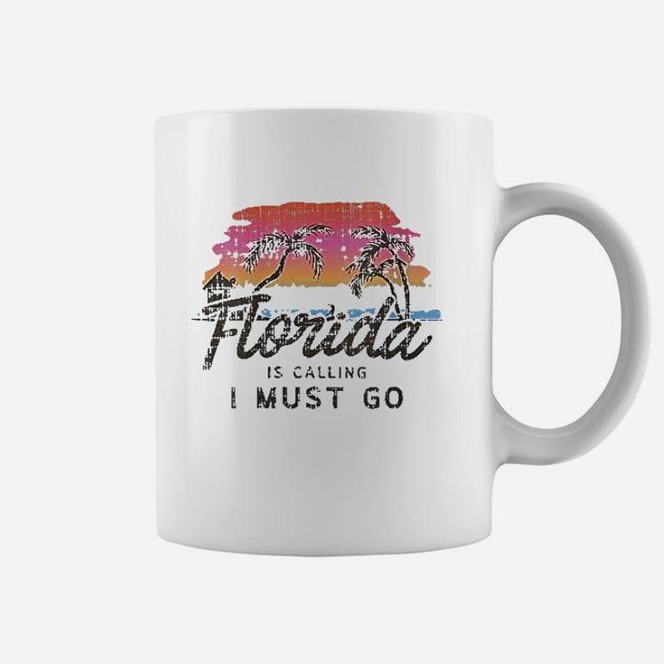 Florida Is Calling I Must Go Summer Vacation Coffee Mug