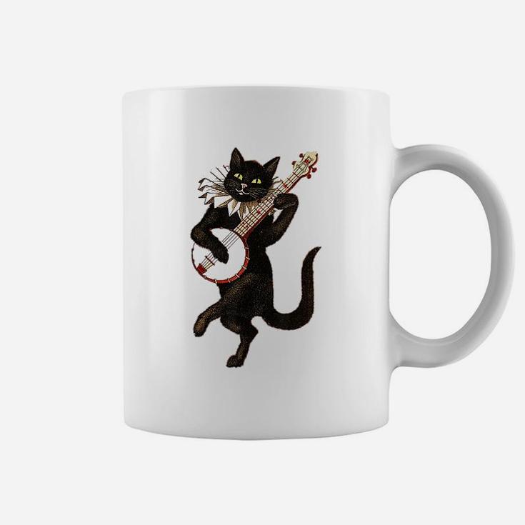 Funny Cat Playing Guitar Coffee Mug