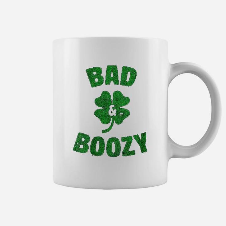 Funny Drinking St Patricks Day Bad And Boozy Bachelorette Coffee Mug