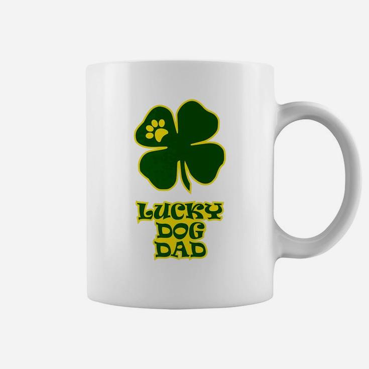 Funny Lucky Saint Patricks Day Lucky Dog Dad Coffee Mug