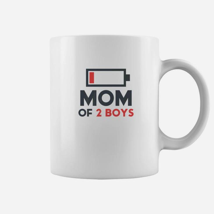 Funny Mothers Day Mom Of 2 Boys Gift From Son Husband Coffee Mug