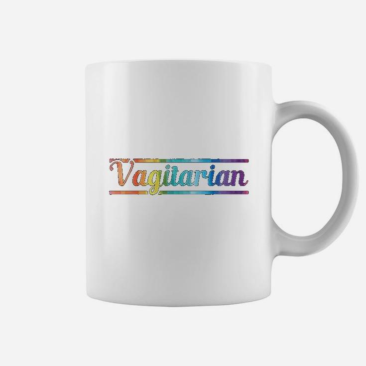 Funny Vagitarian Lesbian Gay Couple Valentine's Day Lgbt Coffee Mug