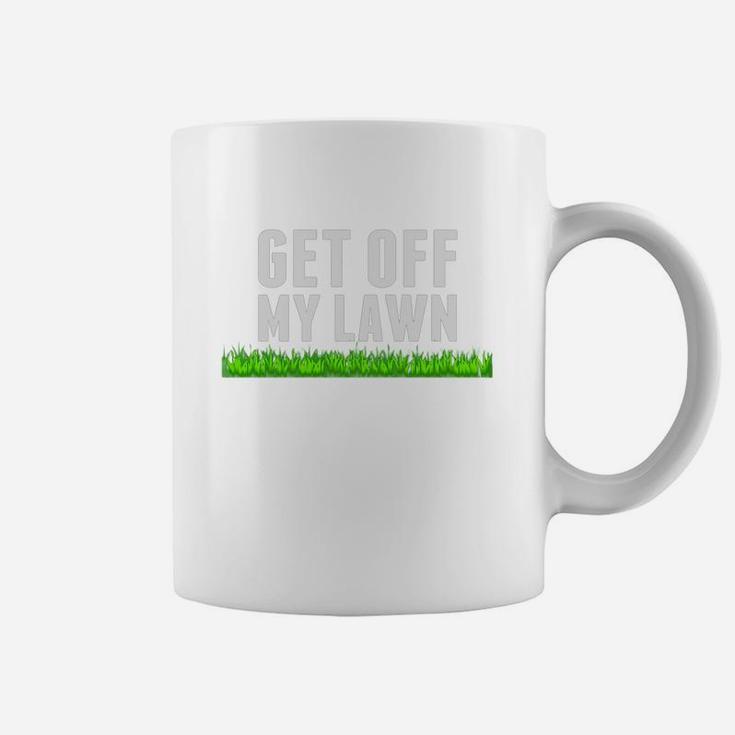 Get Off My Lawn Shirt Grumpy Old Man Fathers Day Dad Gift Coffee Mug