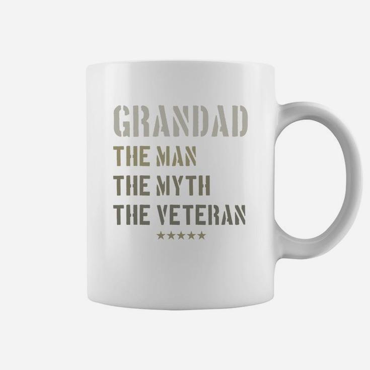 Grandad Man Myth Veteran Father Day Military Veteran Shirt Coffee Mug