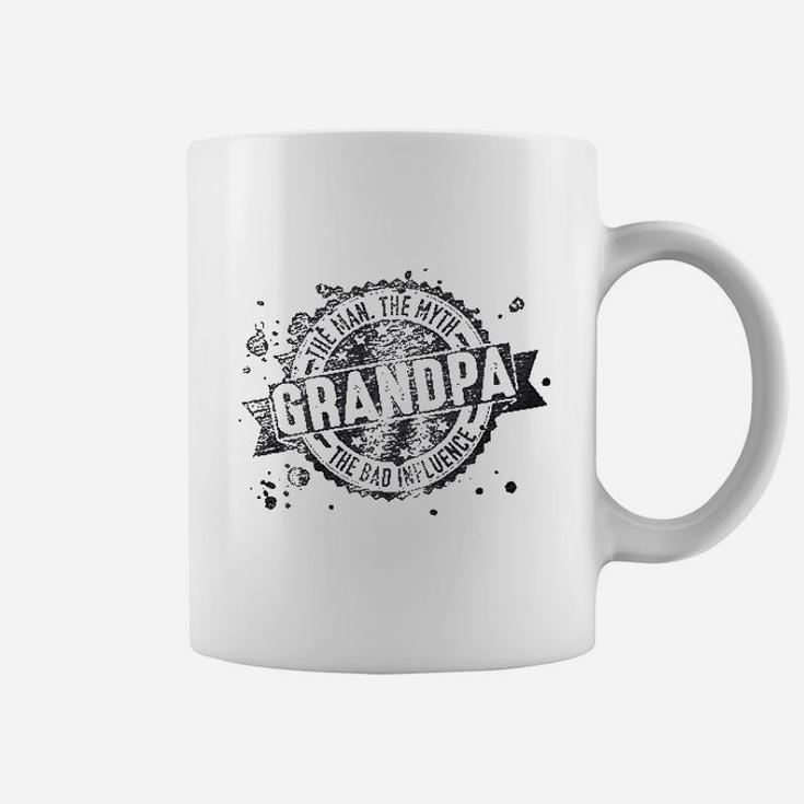 Grandpa The Man Myth Bad Influence Fathers Day Coffee Mug