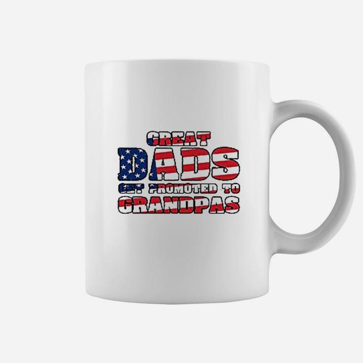 Great Dads Get Promoted To Grandpas Funny Coffee Mug