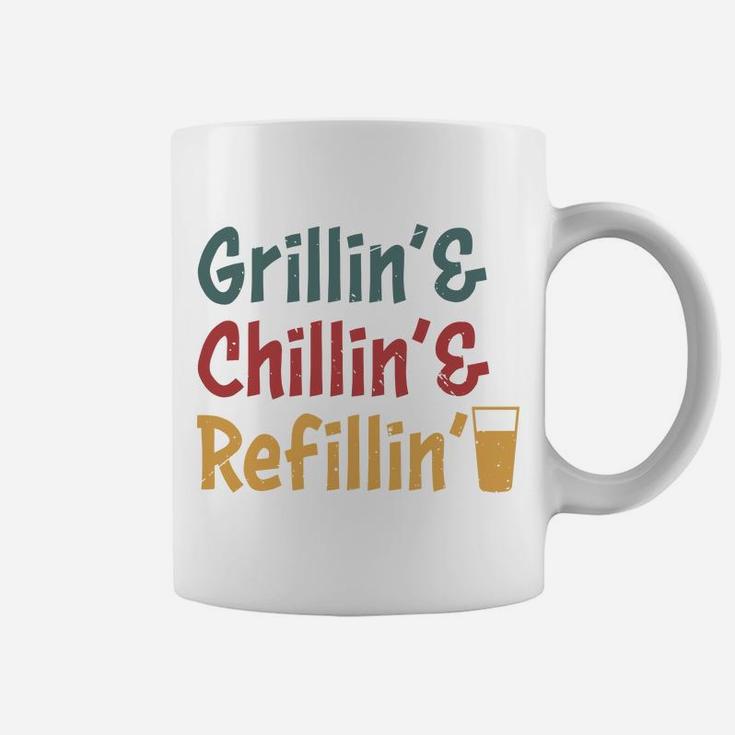 Grillin Chillin Refillin Cool Gift Idea For Daddy Coffee Mug