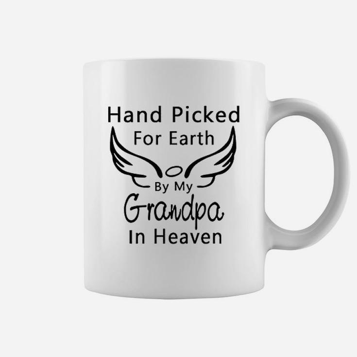 Hand Picked For Earth By My Grandpa Grandma In Heaven Coffee Mug