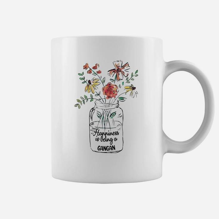 Happiness Is Being A Gangan Floral Mothers Day Awesome Gift For Women Coffee Mug