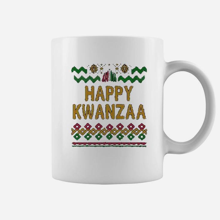 Happy Kwanzaa Style Black Heritage Holiday Graphic Coffee Mug