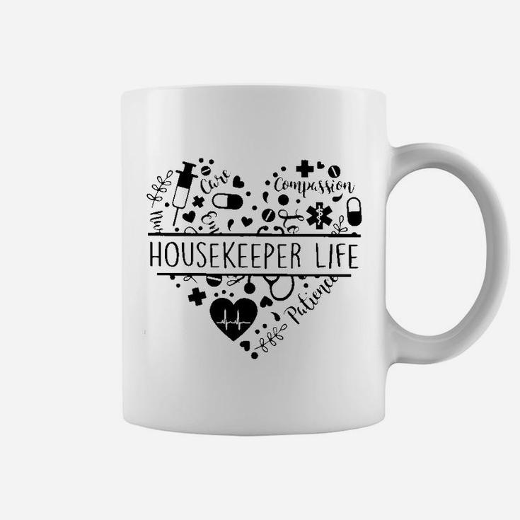 Heart Nurse Life Housekeeper, funny nursing gifts Coffee Mug
