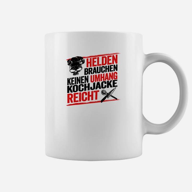 Helden-Koch Tassen Kochjacke Reicht, Tee mit Küchenmotiv