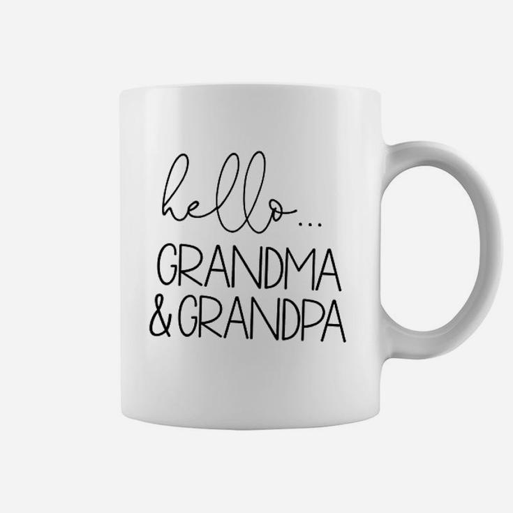 Hello Grandma And Grandpa Baby Announcement Gift Coffee Mug