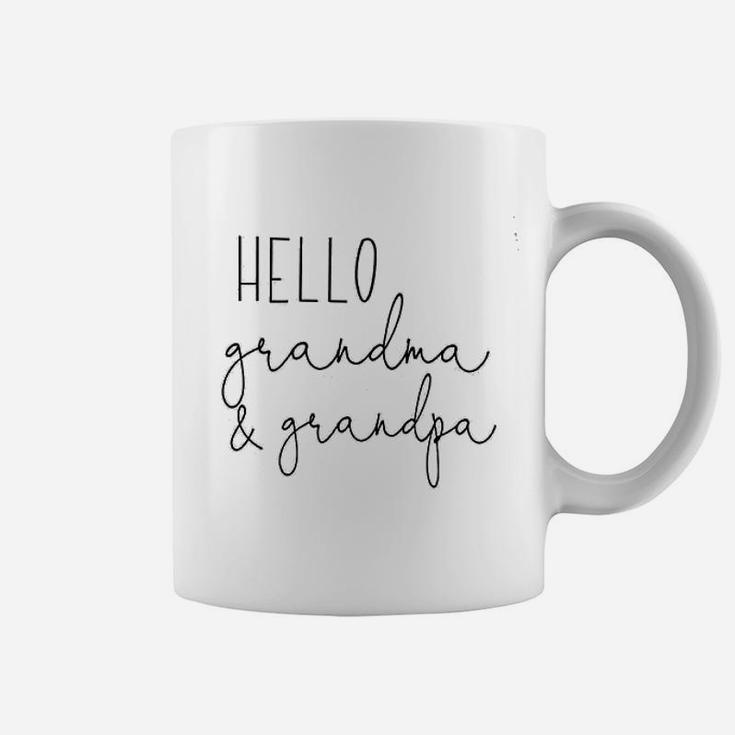 Hello Grandma And Grandpa Pregnancy Announcement Gifts Coffee Mug