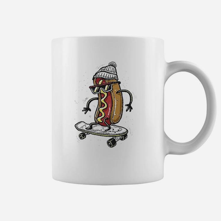 Hot Dog Skateboarding Graphite Youth Coffee Mug