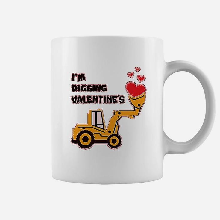 I Am Digging Valentines Gift For Tractor Loving Boys Coffee Mug
