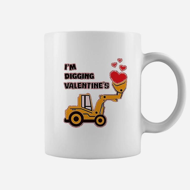 I Am Digging Valentines Gift For Tractor Loving Boys Toddler Infant Kids Coffee Mug