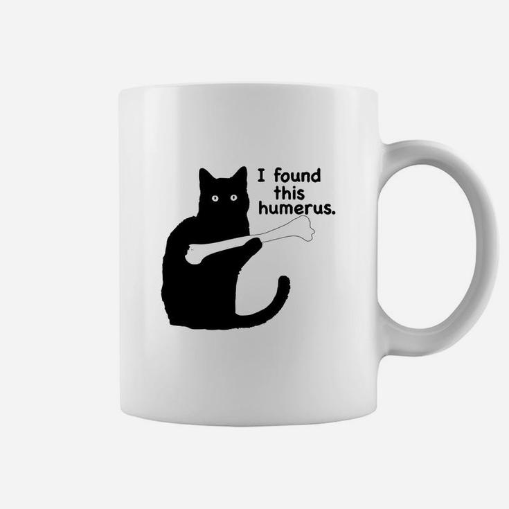 I Found This Humerus Black Cat Gift Coffee Mug