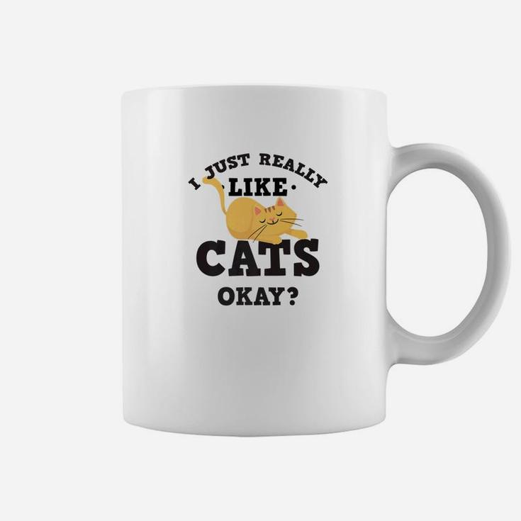 I Just Really Like Cats Funny Quote For Cat Lovers Coffee Mug