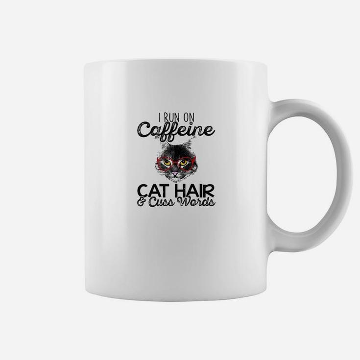 I Run On Caffeine Cat Hair Coffee Mug