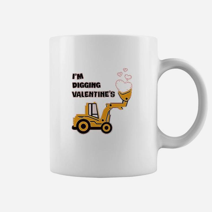 I'm Digging Valentine's Gift Tractor Loving Boy Toddler Kids Coffee Mug