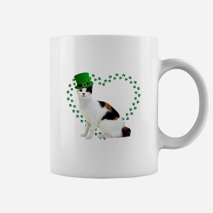 Japanese Bobtail Heart Paw Leprechaun Hat Irish St Patricks Day Gift For Cat Lovers Coffee Mug