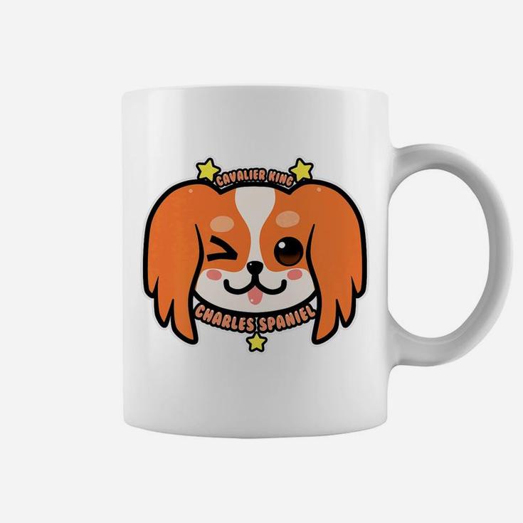 Kawaii Cavalier King Charles Spaniel Dog Puppy Face Coffee Mug