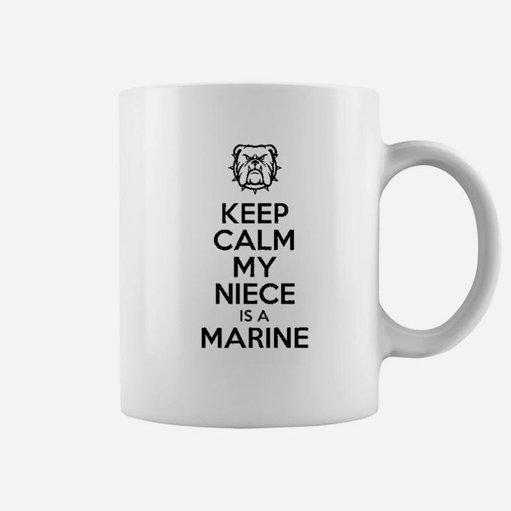 Keep Calm My Niece Is A Marine Coffee Mug