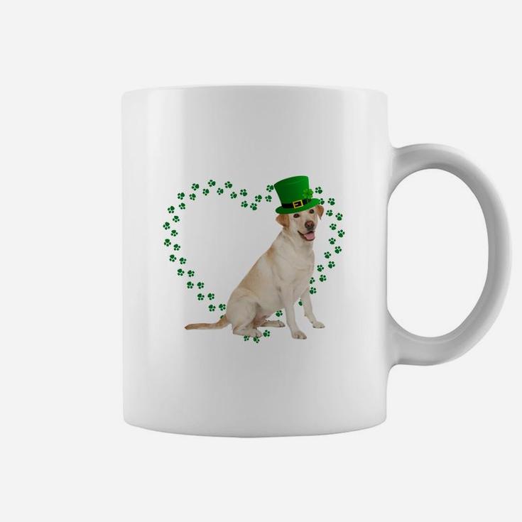 Labrador Retriever Heart Paw Leprechaun Hat Irish St Patricks Day Gift For Dog Lovers Coffee Mug