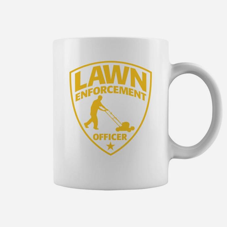 Lawn Enforcement Officer Dad Fathers Day Graphic Coffee Mug