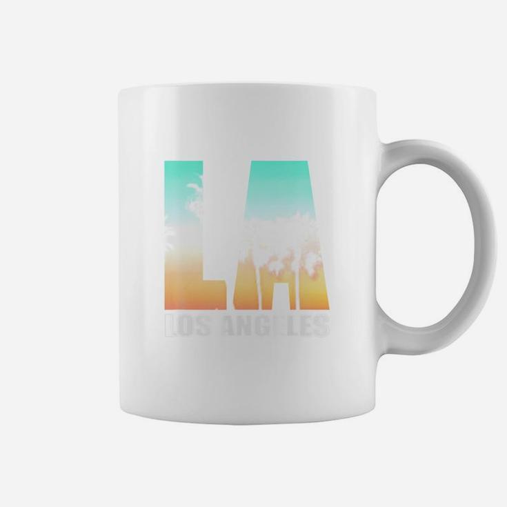 Los Angeles Design La Palm Tree Sunset Boulevard Coffee Mug | Seseable