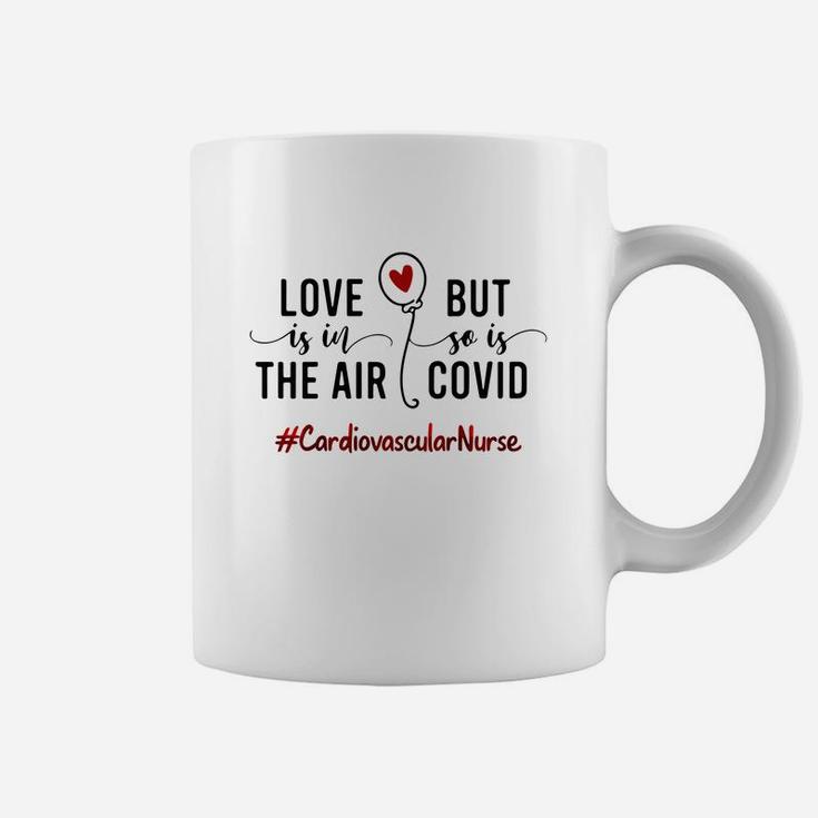 Love Is In The Air Cardiovascular Nurse Bufalo Plaid Best Nursing Job Title Coffee Mug