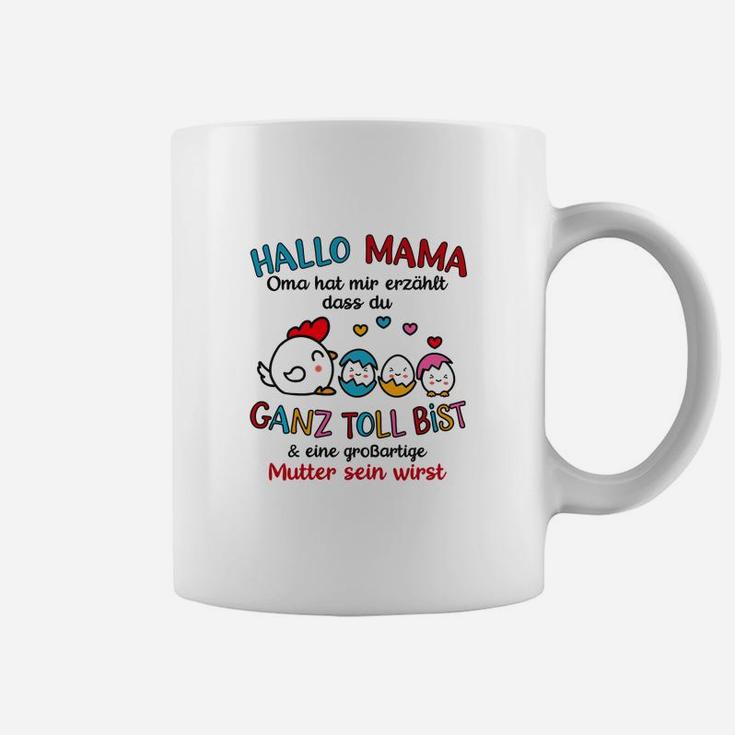 Lustiges Schwangerschafts-Tassen Hallo Mama für werdende Mütter