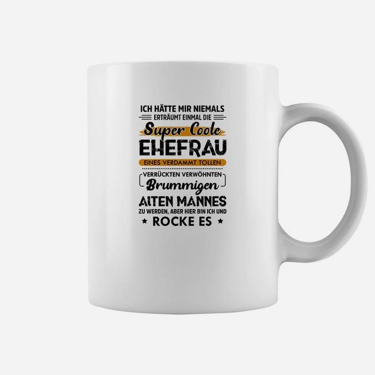 Lustiges Tassen Super Coole Ehefrau, Geschenk für Damen