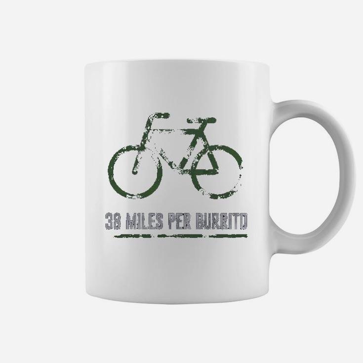 Luv 38 Miles Per Burrito Bike Soft Novelty Cycling Coffee Mug