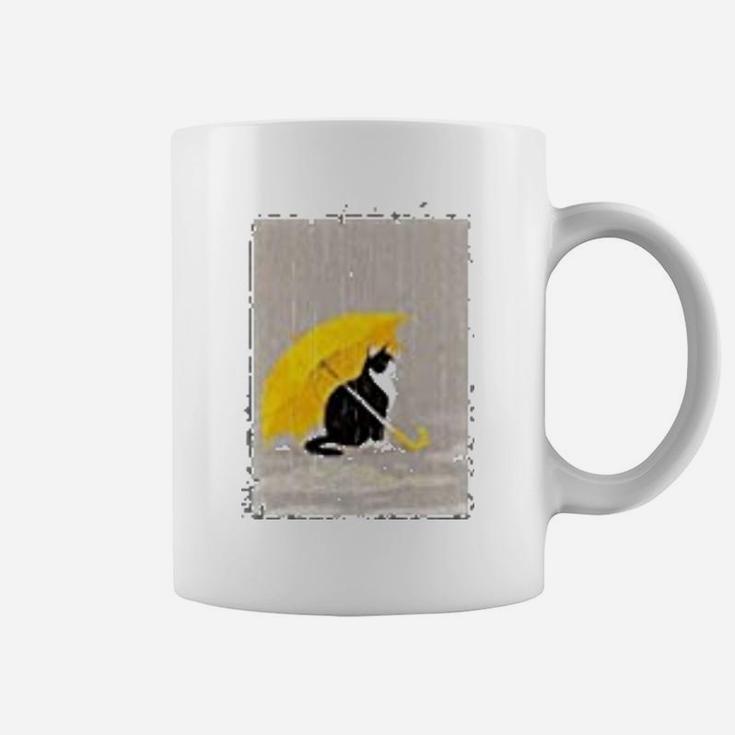 Make It Rain Cat Design Coffee Mug