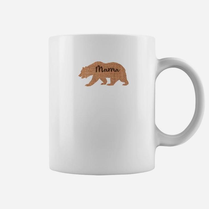 Mama Bear Burlap Design Mothers Day Mommy Gift Idea Coffee Mug
