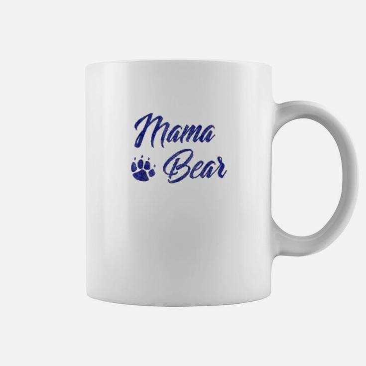 Mama Bear Cute Mothers Day Mom Paw Blue Coffee Mug