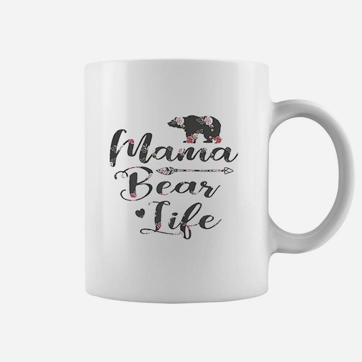 Mama Bear Life Cute Floral Top Gifts Mom Boho Coffee Mug