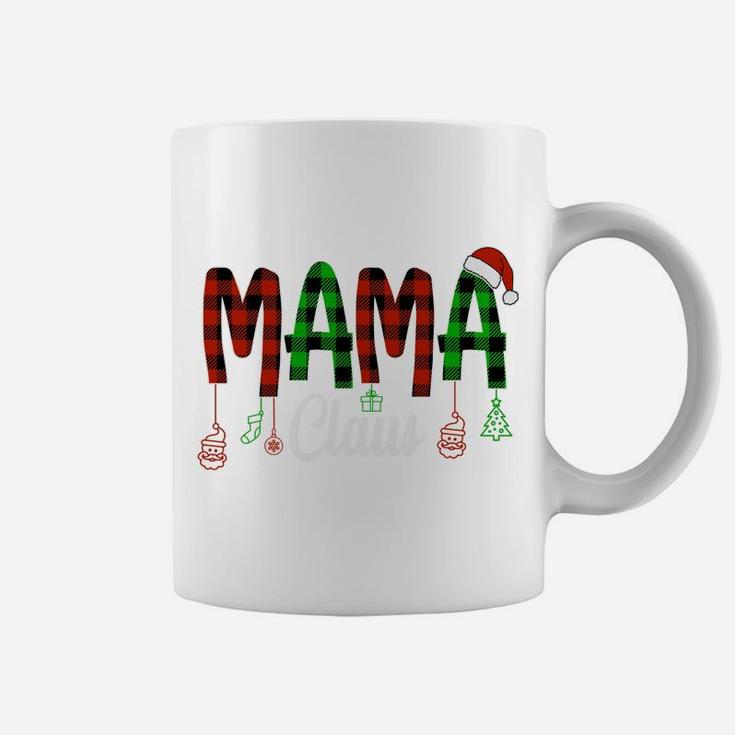 Mama Claus Family Christmas Buffalo Plaid Funny Gift For Mom Coffee Mug