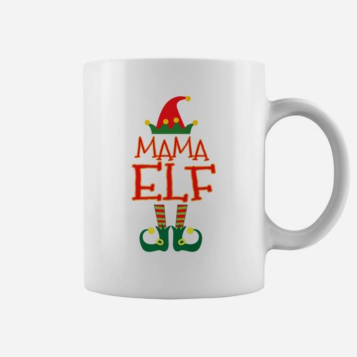 Mama Elf Cute Elf Family Christmas Holiday Coffee Mug