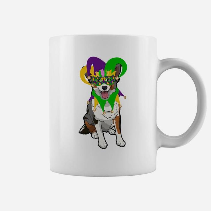 Mardi Gras Aussie Dog Funny Mardi Gras Coffee Mug
