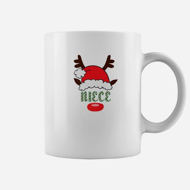 Matching Family Santa Hat With Reindeer Antlers Niece Coffee Mug