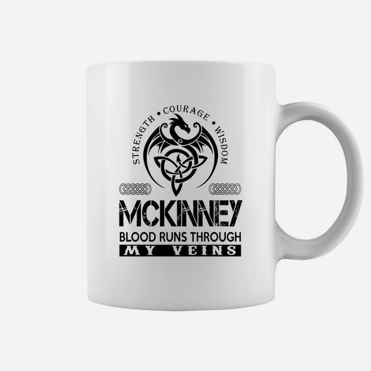 Mckinney Shirts - Mckinney Blood Runs Through My Veins Name Shirts Coffee Mug
