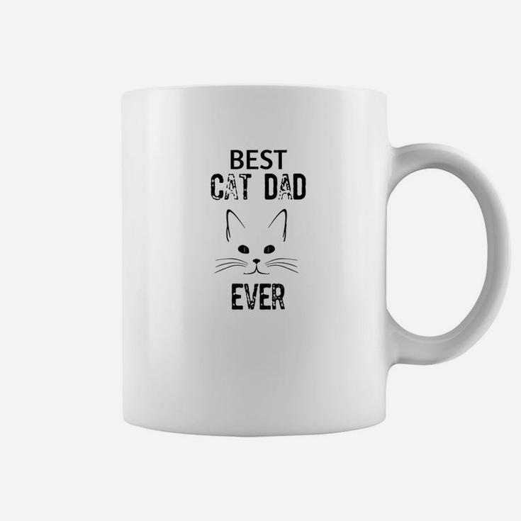 Mens Awesome Best Cat Dad Ever Mens Cat Face Coffee Mug