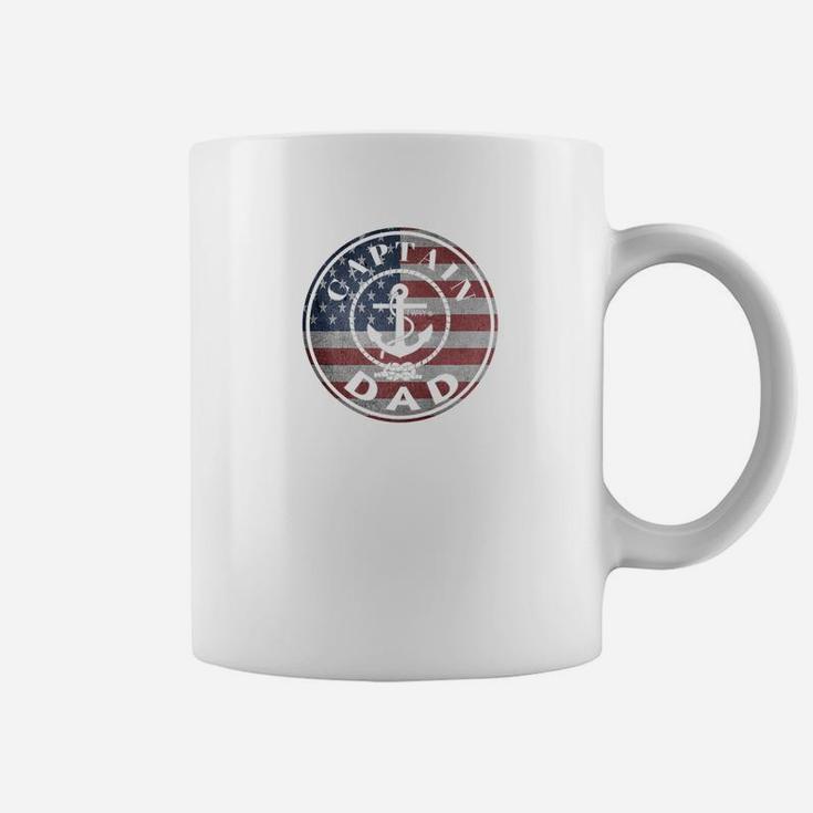 Mens Captain Dad Gift Father Dad Premium Coffee Mug