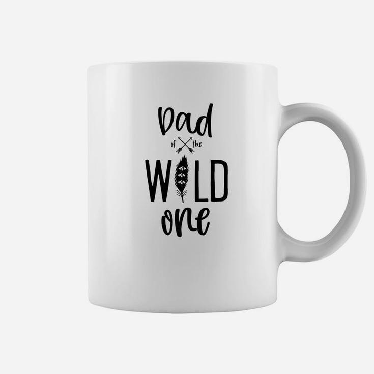 Mens Dad Of The Wild One Boho Feather 1st Birthday Family Father Premium Coffee Mug