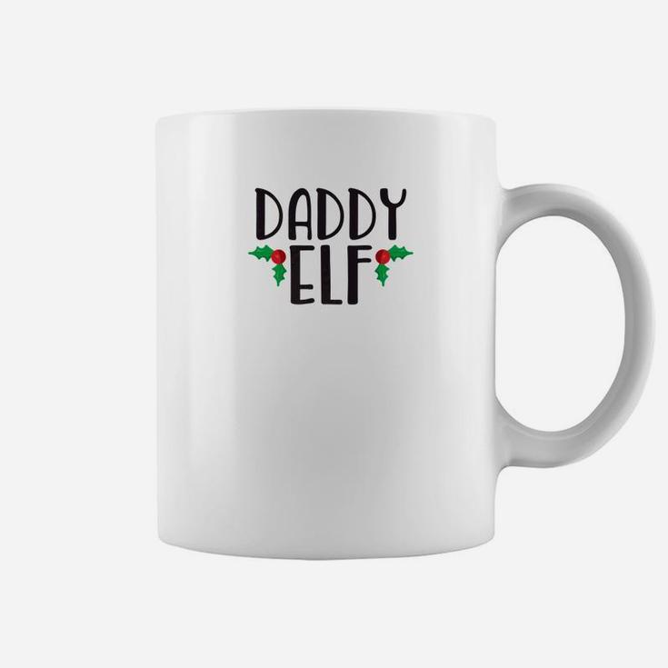 Mens Daddy Elf Shirt Cute Funny Family Christmas Elf Coffee Mug
